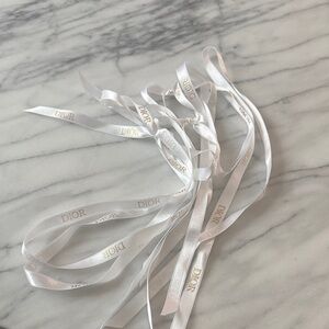 Dior Luxurious White Satin Ribbons
